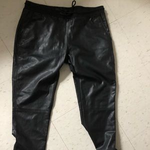 Men’s Zara black leather joggers
